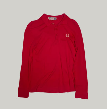 Sergio Tacchini Full Sleeve Solid Red Polo Shirt