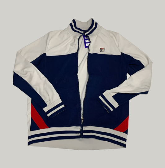 FILA White & Navy Blue Track Jacket