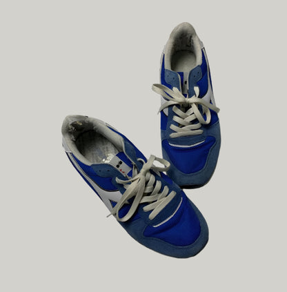 Diadora Malone Blue and White Trainers