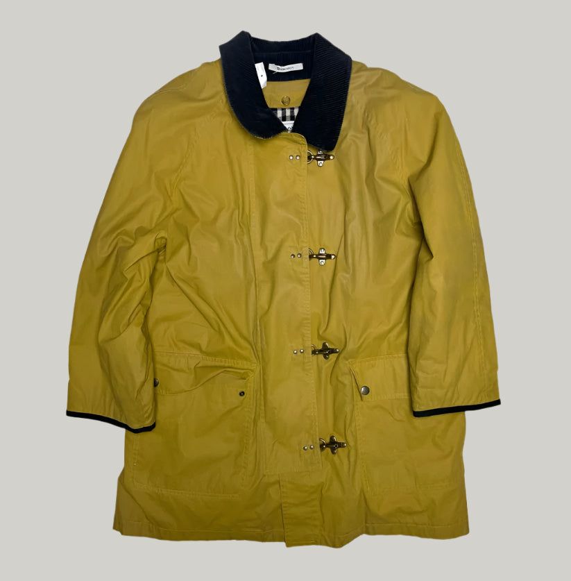 Burberry Prorsum Mustard Yellow Clasp Coat