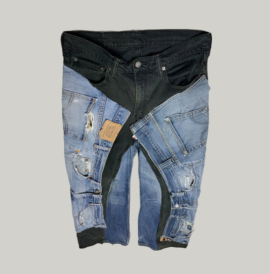 Levi's Black Patchwork Denim Jeans