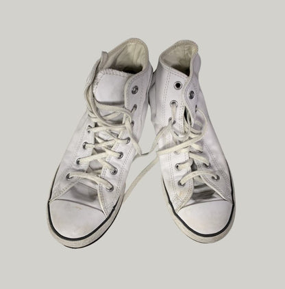 Converse Leather High Top White Sneakers