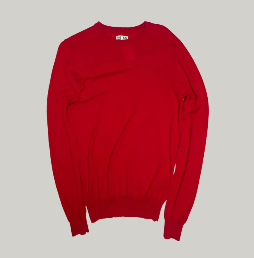 Reiss Solid Red Sweatshirt