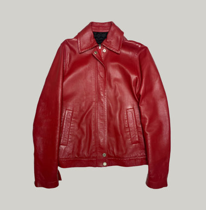 Gianfranco Ferré 100% Pelle Leather Red Jacket