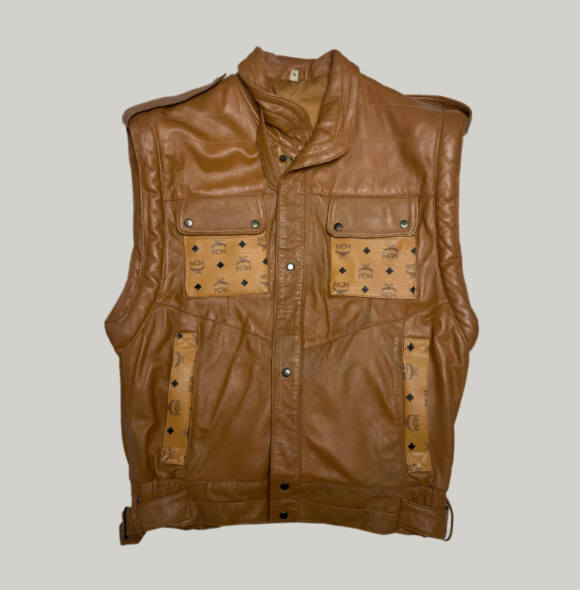 MCM Faux Leather Vest/Jacket