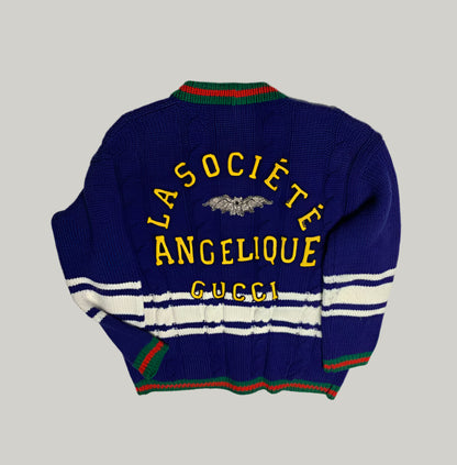 Gucci La Société Angélique Royal Blue Knitted Cardigan