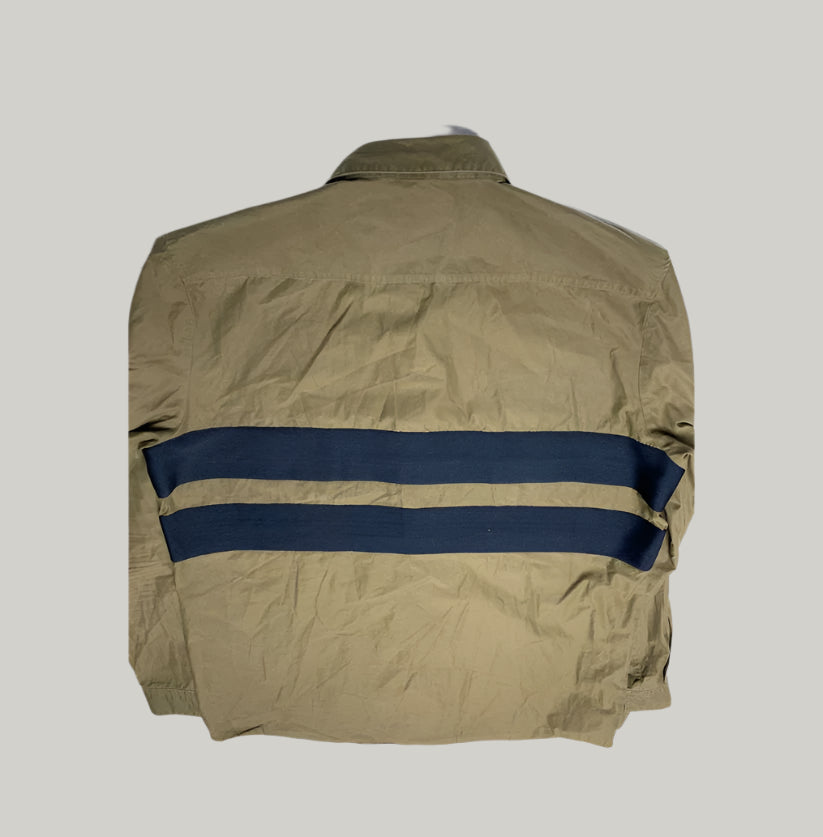 Khaki Green HUGO Boss Shirt with Black Stripes