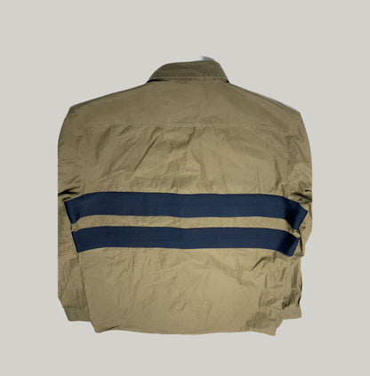 Khaki Green HUGO Boss Shirt with Black Stripes