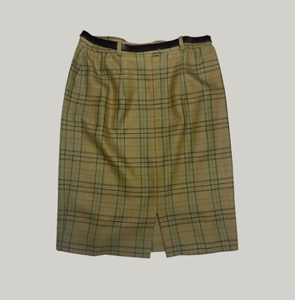 Ara Belted Checked Pencil Skirt