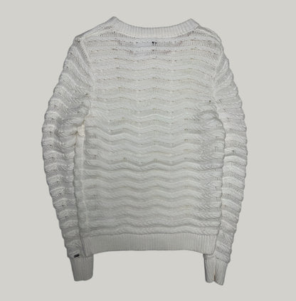 Tommy Hilfiger Women's White Ribbed Jumper