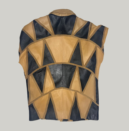 Retro Vintage Brown Leather Jacket