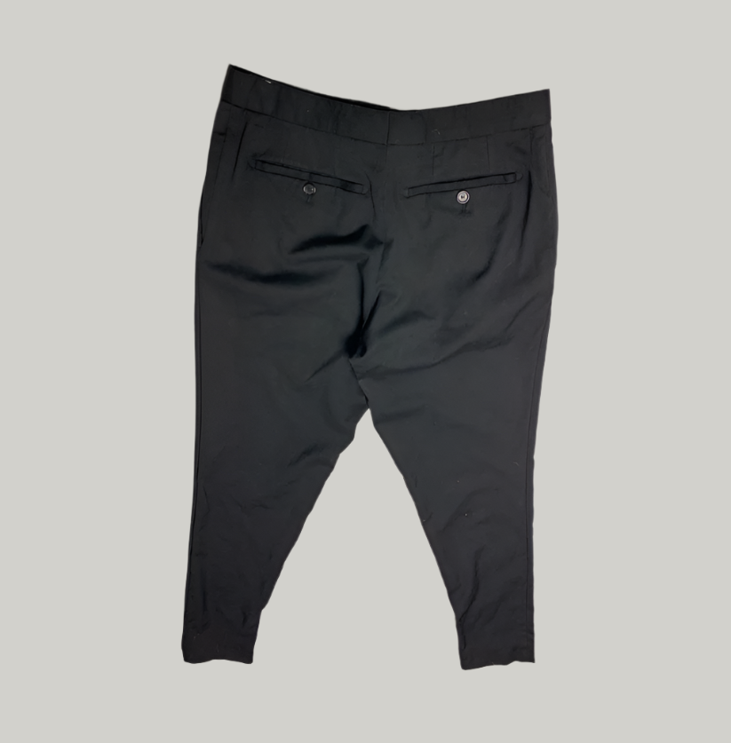 Burberry Black Wool Blend Tailored Trousers