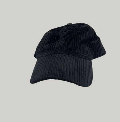 M&S Black Corduroy Baseball Cap