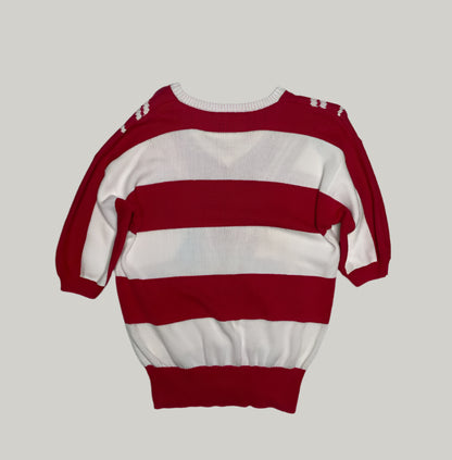 Jacques Vert Red & White V-Neck Jumper