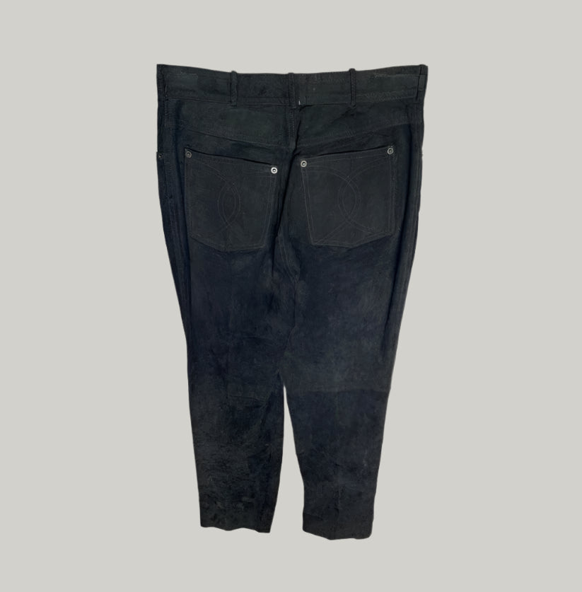 Black Suede Effect Jeans