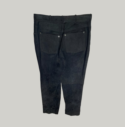 Black Suede Effect Jeans