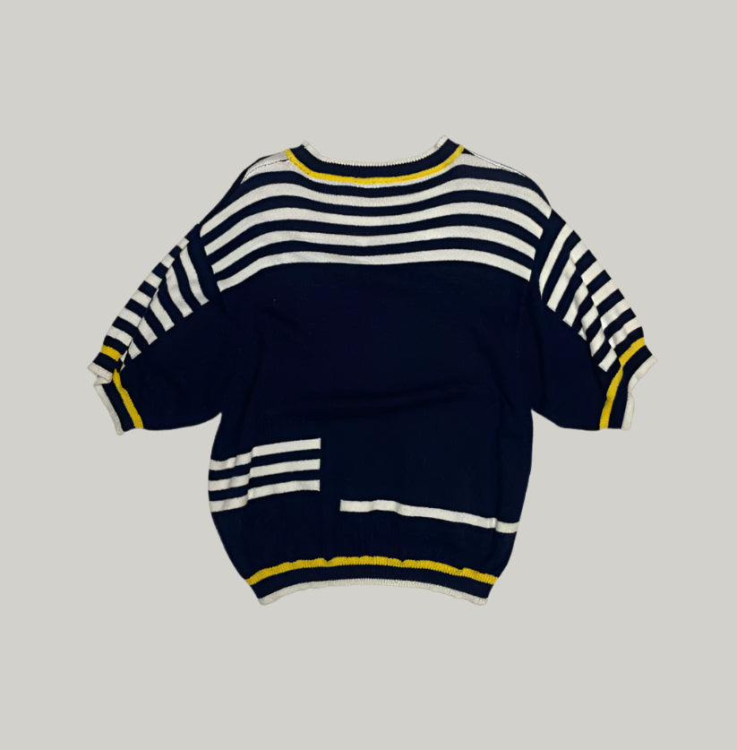 Paco Design Navy Blue Striped Jumper