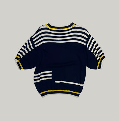 Paco Design Navy Blue Striped Jumper
