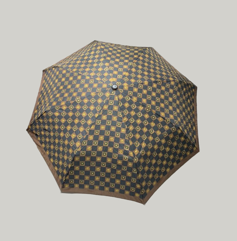 Patterned Umbrella with Wooden Handle