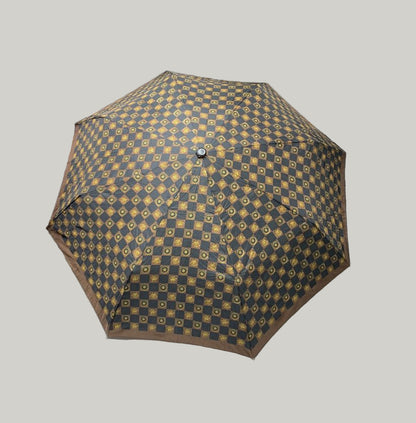 Patterned Umbrella with Wooden Handle