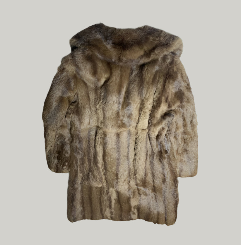 Brown Rabbit Fur Coat