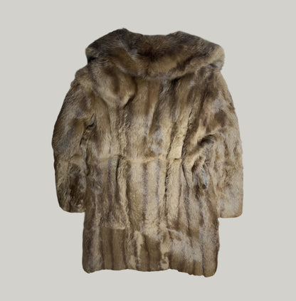 Brown Rabbit Fur Coat