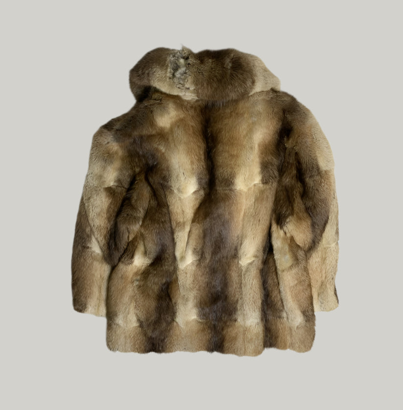 Vintage Brown Tonal Fur Coat