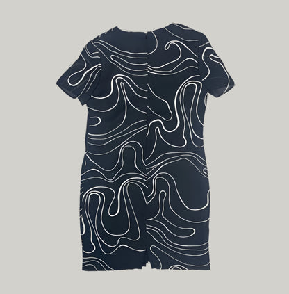 Frank Usher Black Abstract Dress