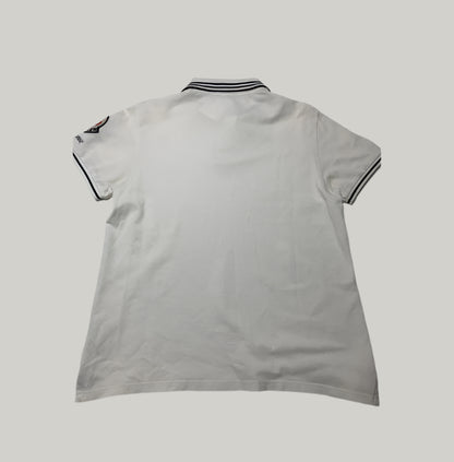 Moncler White Polo Shirt with "Moncler Été 1952" Detail