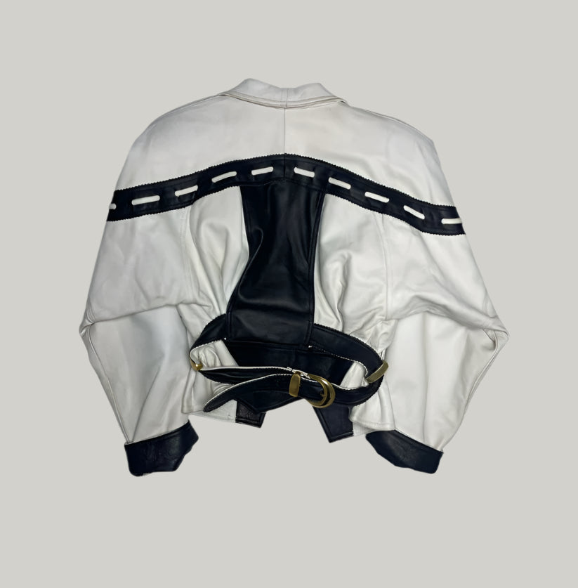 Monochrome Vintage Leather Jacket