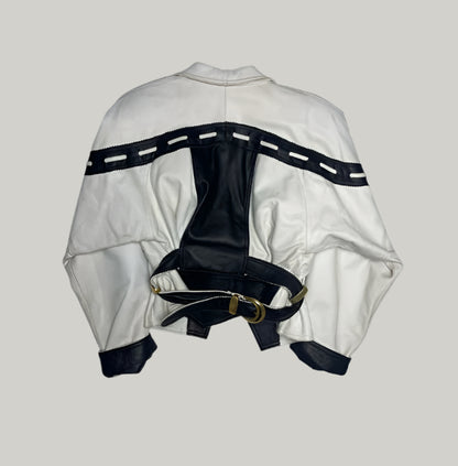Monochrome Vintage Leather Jacket