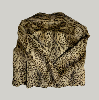 Leopard Print Faux Fur Jacket