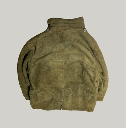Vintage Olive Suede Duffle Jacket