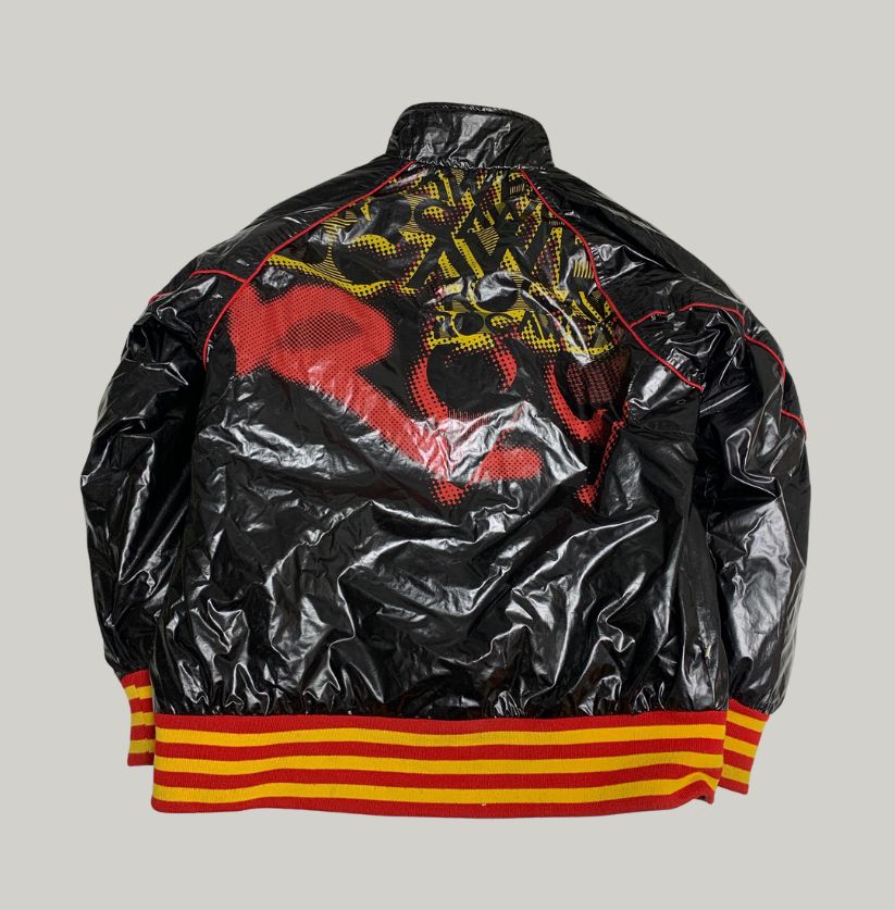 Rocawear Shiny Black Puffer Bomber Jacket