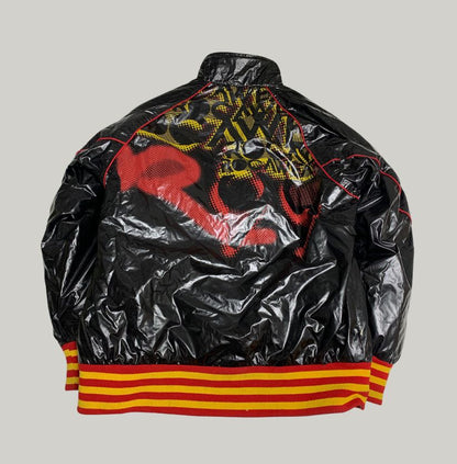 Rocawear Shiny Black Puffer Bomber Jacket