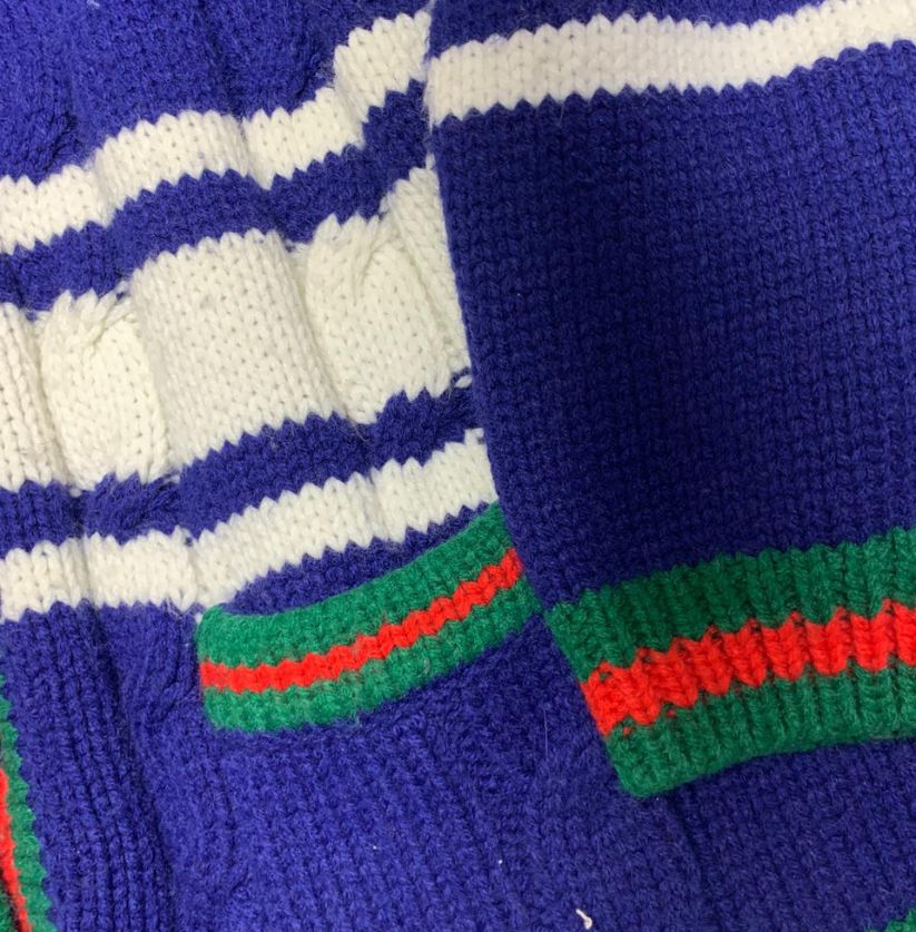 Gucci La Société Angélique Royal Blue Knitted Cardigan