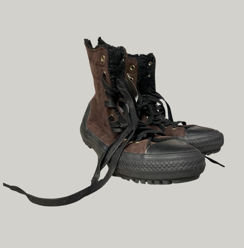 Converse Brown Suede High-Top Sneakers