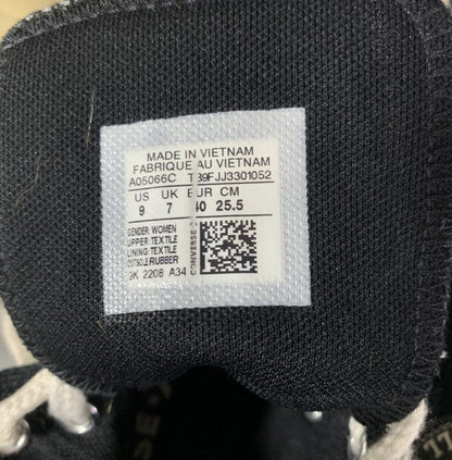 Converse Black Embroidery High Top Sneakers