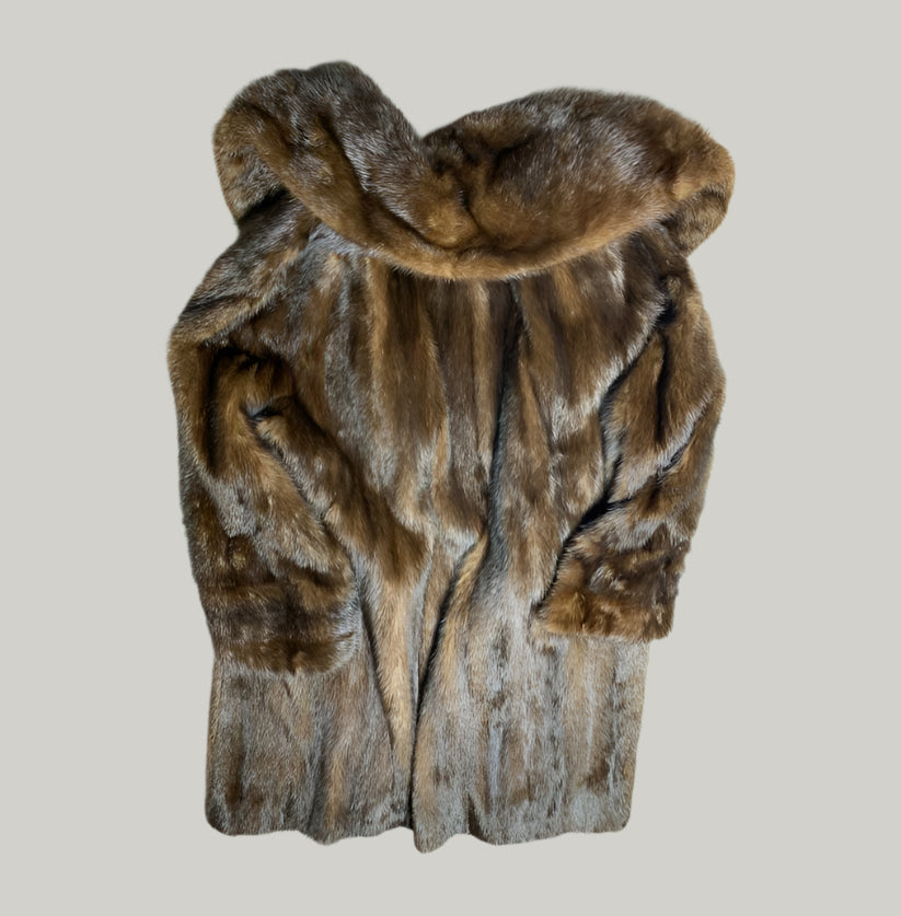 Rackhams Brown Full-Length Fur Coat