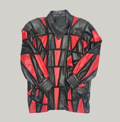 Vintage 90s Red & Black Biker Jacket