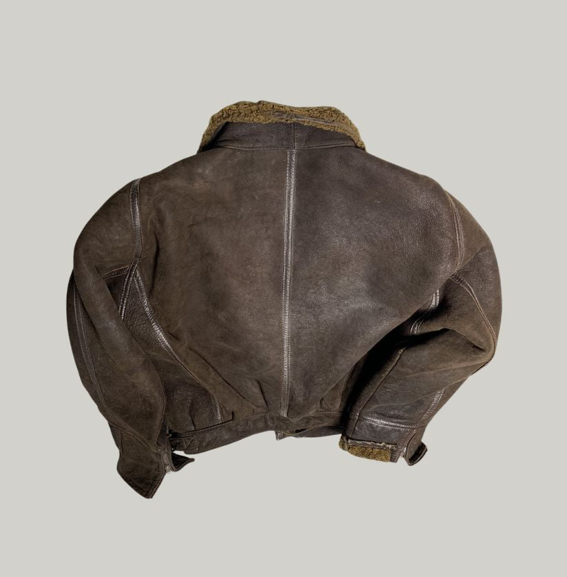 Vintage Aviator Brown Shearling Jacket