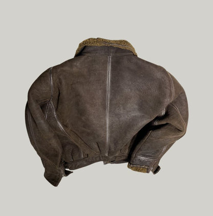 Vintage Aviator Brown Shearling Jacket