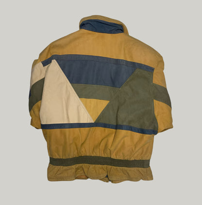 Mixed Blues 90s Vintage Biker Jacket in Size L