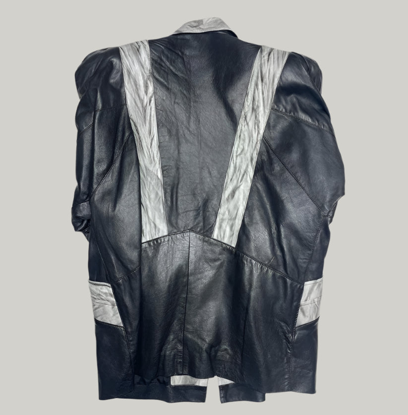 Vintage Roberto & Mario Black and Grey Jacket