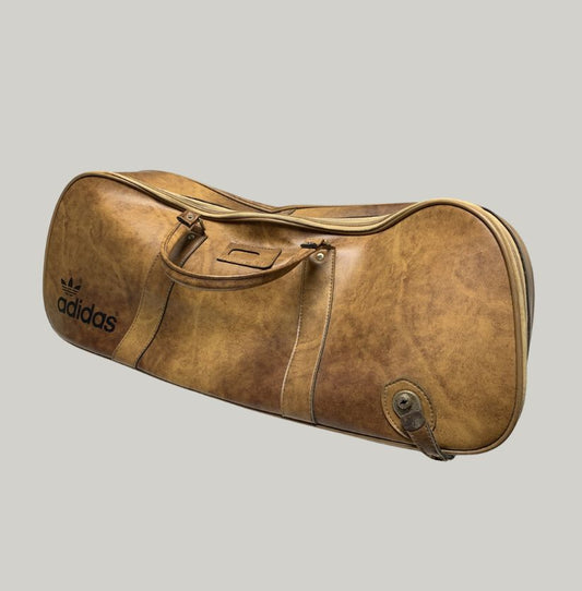 Adidas Distressed Brown Leather Holdall Bag
