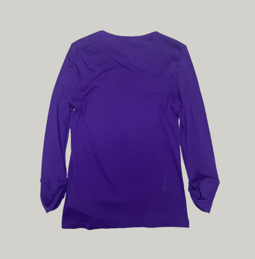 Lauren Ralph Lauren Women's Purple Crew Neck Top