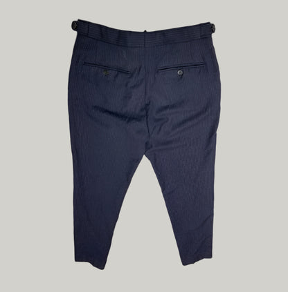 Reiss Navy Pinstripe Tailored Trousers