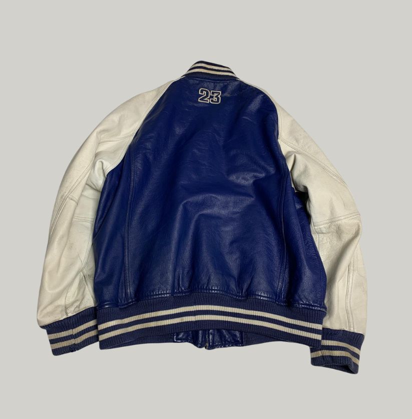 Fila Blue & White Faux Leather Varsity