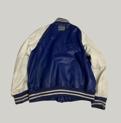 Fila Blue & White Faux Leather Varsity