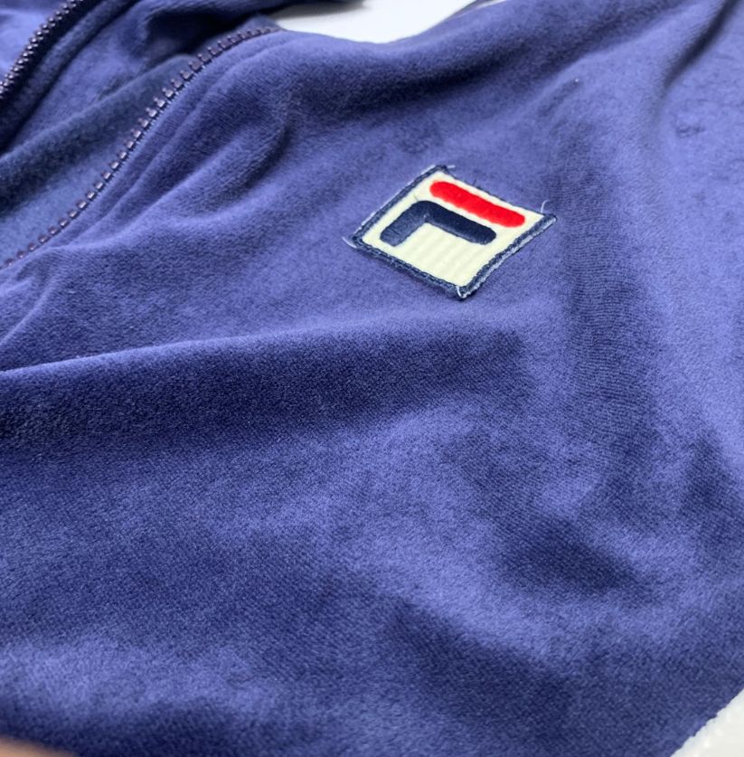 Fila White Line Velour Track Jacket